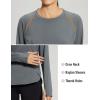imagebaleaf Womens Thermal Tops Fleece Lined Shirts Long Sleeve Cold Weather Running Gear Workout Zipper Pocket Thumbholes01dark Grey
