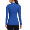 imagebaleaf Womens Thermal Tops Fleece Shirts Running Workout Athletic Base Layer Warm Cold Weather Gear Mock NeckBluemock Neck