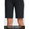 imagebaleaf womens Bermuda ShortsBlackdrawstring