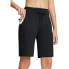 imagebaleaf womens Bermuda ShortsBlackdrawstring