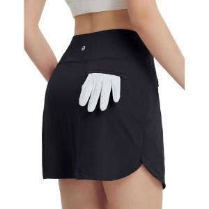 imagebaleaf Womens Golf Skirts with 5 Pockets High Waisted Skorts Tennis Athletic RunningBlack