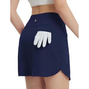 imagebaleaf Womens Golf Skirts with 5 Pockets High Waisted Skorts Tennis Athletic RunningNavy Blue
