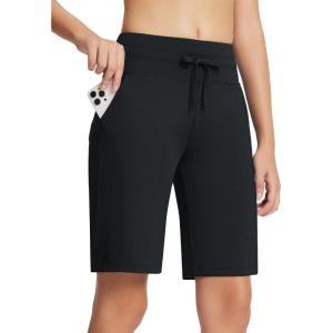 imagebaleaf womens Bermuda ShortsBlackdrawstring