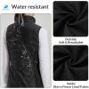 imagebaleaf Womens Lightweight Puffer Warm Vest Thermal Water Resistant Outwear Sleeveless Jacket Zip Pocket Winter OutdoorBlack