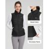 imagebaleaf Womens Lightweight Puffer Warm Vest Thermal Water Resistant Outwear Sleeveless Jacket Zip Pocket Winter OutdoorBlack