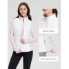 imagebaleaf Womens Lightweight Puffer Warm Vest Thermal Water Resistant Outwear Sleeveless Jacket Zip Pocket Winter OutdoorWhite
