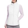 imagebaleaf Womens Lightweight Puffer Warm Vest Thermal Water Resistant Outwear Sleeveless Jacket Zip Pocket Winter OutdoorWhite