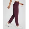 imagebaleaf Womens Business Casual Pants Stretch Travel Pants On Airport with Zipper Pockets Dressy Slacks Golf Work Pull onWine Red