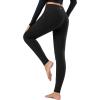 imagebaleaf Womens Fleece Lined Leggings Thermal Warm Winter Tights High Waisted Yoga Pants Cold WeatherBlackgreen