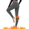 imagebaleaf Womens Fleece Lined Leggings Thermal Warm Winter Tights High Waisted Yoga Pants Cold WeatherGray