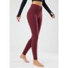 imagebaleaf Womens Fleece Lined Leggings Thermal Warm Winter Tights High Waisted Yoga Pants Cold WeatherRuby Wine