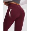 imagebaleaf Womens Fleece Lined Leggings Thermal Warm Winter Tights High Waisted Yoga Pants Cold WeatherRuby Wine