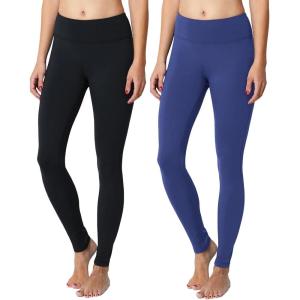 imagebaleaf Womens Fleece Lined Leggings Thermal Warm Winter Tights High Waisted Yoga Pants Cold WeatherBlackblue