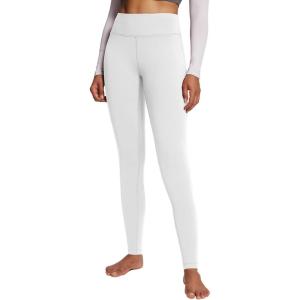 imagebaleaf Womens Fleece Lined Leggings Thermal Warm Winter Tights High Waisted Yoga Pants Cold WeatherWhite