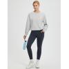 imagebaleaf Womens Fleece Lined Cropped Sweatshirt Thermal Loose Fit Pullover Long Sleeve Running Athletic Top with PocketLight Gray