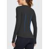 imagebaleaf Womens Long Sleeve Workout Tops Compression Running Shirts Fitted Athletic Warm Thumbholes Quick Dry YogaBlackno Pocket