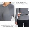 imagebaleaf Womens Long Sleeve Workout Tops Compression Running Shirts Fitted Athletic Warm Thumbholes Quick Dry YogaGreyno Pocket
