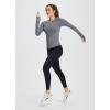 imagebaleaf Womens Long Sleeve Workout Tops Compression Running Shirts Fitted Athletic Warm Thumbholes Quick Dry YogaGreyno Pocket