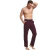 imagebaleaf Mens Sweatpants Yoga Lounge Cotton Pajama Pants Casual Open Bottom Straight Leg Stretchy Sweat Pants with PocketsAwine Red