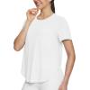 imagebaleaf Womens Short Sleeve Workout Shirts Tops Athletic Yoga Running Shirts Loose Fit with Side Slits Quick Dry TShirtsWhite