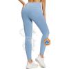 imagebaleaf Jeggings for Women Fleece Lined Pants Thermal Warm Winter High Waisted Leggings 4 Pockets Waterproof Running Tights04blue