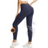 imagebaleaf Jeggings for Women Fleece Lined Pants Thermal Warm Winter High Waisted Leggings 4 Pockets Waterproof Running Tights04navy