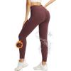imagebaleaf Jeggings for Women Fleece Lined Pants Thermal Warm Winter High Waisted Leggings 4 Pockets Waterproof Running Tights04wine Red