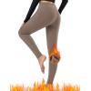 imagebaleaf Leggings for Women Fleece Lined Tights Thermal Warm Winter High Waisted Thick Yoga Pants Cold Weather Inner PocketCocoa Creme