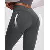 imagebaleaf Leggings for Women Fleece Lined Tights Thermal Warm Winter High Waisted Thick Yoga Pants Cold Weather Inner PocketGray