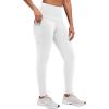 imagebaleaf Leggings for Women Fleece Lined Tights Thermal Warm Winter High Waisted Thick Yoga Pants Cold Weather Inner PocketWhite