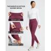 imagebaleaf Womens Thick Fleece Lined Leggings Winter Warm Thermal High Waisted Tummy Control Snow Ski PantsWine Red