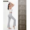 imagebaleaf Womens Cotton Flare Yoga Pants High Waisted Bootcut Bell Bottom Leggings Dressy Work Office Trousers Light Grey XL