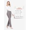 imagebaleaf Womens Yoga Dress Pants Stretchy Work Slacks Business Casual Straight LegBootcut Pull on Trousers w 4 PocketsGray