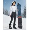 imagebaleaf Thick Leggings for Women Water Resistant Snow Pants Fleece Lined Leggings Winter Ski Hiking Pants with Zip PocketsBlack