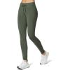 imagebaleaf Womens Fleece Lined Leggings Water Resistant High Waisted Thermal Warm Winter Tights Ski Hiking Pants with PocketsArmy Green