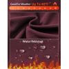 imagebaleaf Womens Fleece Lined Leggings Waterproof Hiking Petite Pants Zipper Pockets Winter Thermal Warm Cold WeatherWine Red