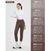 imagebaleaf Womens Thick Fleece Lined Leggings Winter Warm Jeggings Water Resistant High Waisted Tights Snow Pants 4 PocketsDark Brown