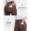 imagebaleaf Womens Thick Fleece Lined Leggings Winter Warm Jeggings Water Resistant High Waisted Tights Snow Pants 4 PocketsDark Brown
