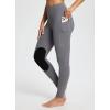 imagebaleaf Womens Winter Horse Riding Pants Fleece Breeches KneePatch Equestrian with Pockets Tights Horseback LeggingsGrey