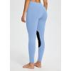 imagebaleaf Womens Winter Horse Riding Pants Fleece Breeches KneePatch Equestrian with Pockets Tights Horseback LeggingsPeacock Blue