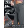 imagebaleaf Womens Winter Riding Pants Full Seat Breeches Fleece Horse Equestrian Tights Horseback Leggings Zipper PocketsGrey