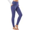 imagebaleaf Womens Fleece Lined Leggings Thermal Warm Winter Tights High Waisted Thick Yoga Pants Cold Weather with PocketsClassic Navy