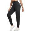 imagebaleaf Womens Fleece Lined Pants Thermal WaterResistant Winter Joggers Warm Running Athletic Sweatpants with PocketsBlack