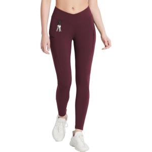imagebaleaf Womens Fleece Lined Leggings Waterproof Hiking Petite Pants Zipper Pockets Winter Thermal Warm Cold WeatherWine Red