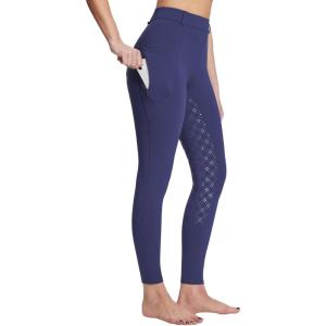 imagebaleaf Womens Winter Riding Pants Full Seat Breeches Fleece Horse Equestrian Tights Horseback Leggings Zipper PocketsNavy Blue