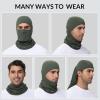 imagebaleaf Balaclava Ski Mask Winter Water Resistant Face Mask for Men Women Cold Weather Gear Skiing Snowboarding Neck GaiterArmy Green