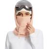 imagebaleaf Fleece Balaclava Face MaskThermal Ski Mask for WomenWinter Hats Face Cover Hood Cold Weather Gear 2 SizePink