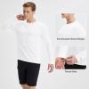 imagebaleaf Mens Sun Protection Shirts UV SPF UPF 50 Long Sleeve Rash Guard Fishing Running Quick Dry LightweightWhite