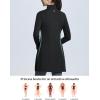 imagebaleaf Womens Fleece Dress Sweatshirt Winter Dress Tunic Long Warm Quarter Zip Up Pullover Jackets with Pocket OutdoorBlack
