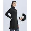 imagebaleaf Womens Fleece Dress Sweatshirt Winter Dress Tunic Long Warm Quarter Zip Up Pullover Jackets with Pocket OutdoorBlack